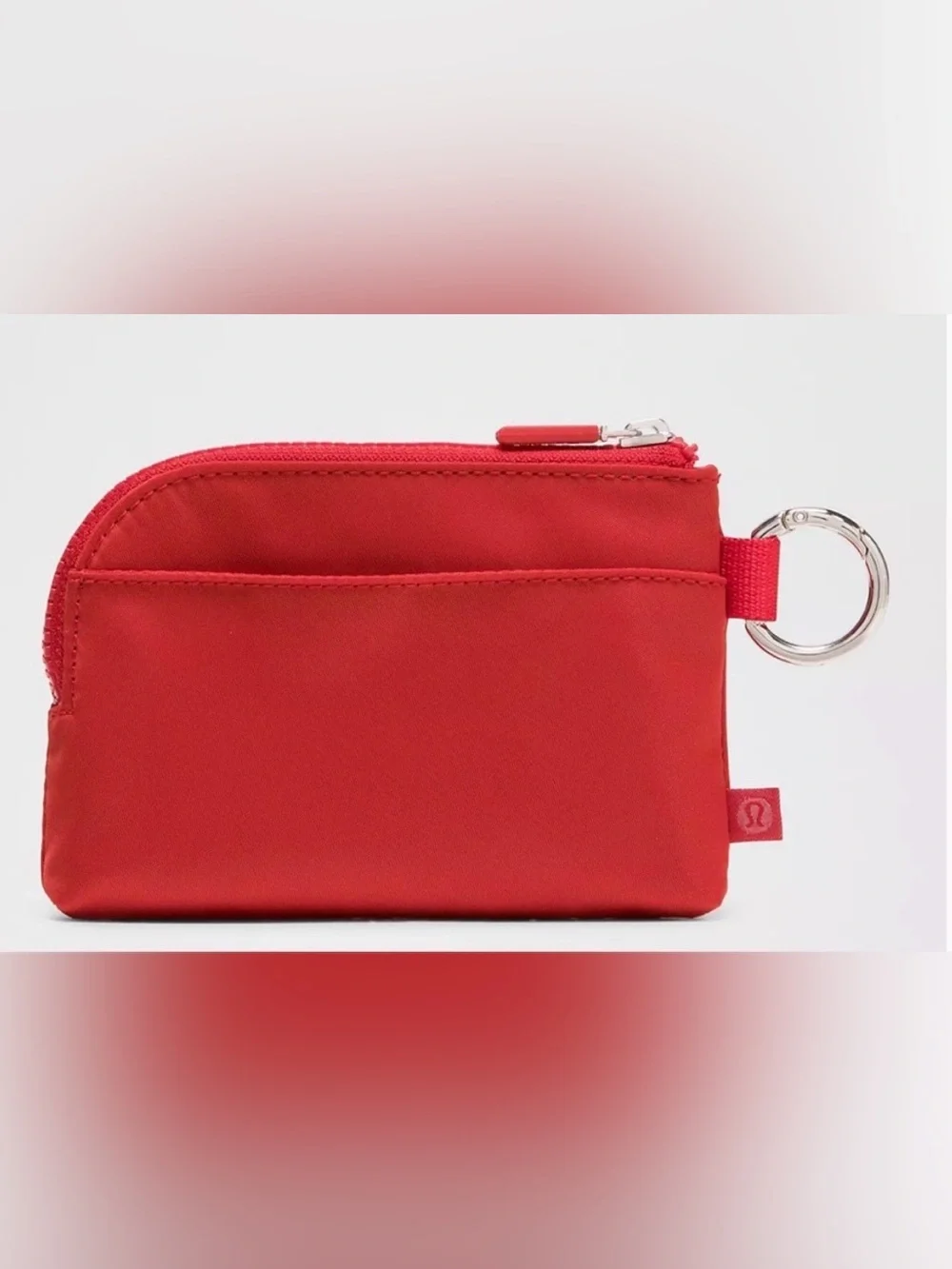 lululemon Bright Red Clippable Card Pouch